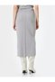 Midi Length Slim Fit Standard Waist Pencil Knitwear Skirt - 4