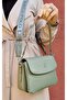 Women's Green Two-Strap 4-Compartment Shoulder and Crossbody Bag - 3