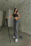 Arya Smoked Gray Women's Loose-Fit Stretch 90s Super High-Waisted Loose-Leg Jeans Palazzo Pants - 4