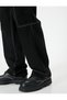 Wide Leg Oversize Parachute Cargo Jeans - 5