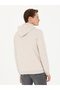 Beige Melange Regular Fit Cotton Blend Hooded Sweatshirt 50272475-Vr156 - 5