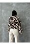 Printed Pejuş Coat - Light Stone Leopard | |   F1654 - 5