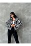 Leopard Patterned Pejuş Coat - Black Zebra | |   F1654 - 3