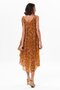 Strappy Voile Aphrodite Midi Length Summer Dress Dark Mustard 6202 - 2