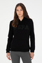 Women's Black Basic Hooded Sweatshirt 50296931-Vr046