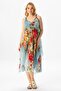 Strappy Voile Aphrodite Midi Summer Dress Ice Blue 6121