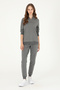 Women's Anthracite Melange Hooded Sweatshirt 50296947-Vr081 - 4