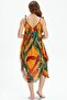 Strappy Voile Aphrodite Midi Summer Dress Mustard 6150 - 2