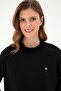 Women's Black Crew Neck Sweatshirt 50296903-Vr046 - 2
