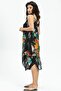 Strappy Voile Aphrodite Midi Summer Dress Abstract Black 6153 - 4