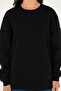 Women's Black Crew Neck Sweatshirt 50297060-Vr046 - 6