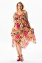 Strappy Voile Aphrodite Midi Length Summer Dress Tie Dye Pink 6211 - 4