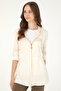 Women's Cream Hooded Sweatshirt 50289545-Vr071 - 3