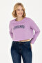 Women's Lilac Crew Neck Sweatshirt 50271650 -Vr034 - 3