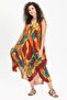 Strappy Voile Aphrodite Midi Length Summer Dress Claret Red 6151 - 4