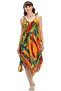 Strappy Voile Aphrodite Midi Summer Dress Mustard 6150 - 5