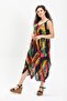 Strappy Voile Aphrodite Midi Summer Dress Black 6125 - 4