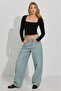 Black Square Collar Long Sleeve Women's Body Sh206 - 4