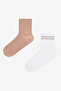 Goldish Line 2-Pack Gold Color Tennis Socks