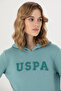Women's Mint Hooded Basic Sweatshirt 50276022-Vr090 - 3