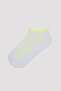 جوارب طويلة مكونة من 3 قطع باللون الأبيض من Neon Dots للفتيات - 4