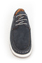 Men's Lace-Up Comfort Airbag Sole Casual Shoes Real Leather 19601 Navy Blue - 5