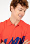 Men's Red Polo Neck T-Shirt 50249138 -Vr213 - 4