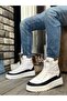 Ba0811 White Leather Faux Leather Casual Men's Shoes – Comfortable Walking - 2