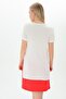 20061494 Single Jersey V-Neck Collar Lace Short Sleeve Blouse White - 4