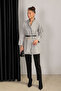 Grey Belted Stamp Coat 32-6425-1 - 2
