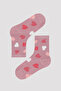 Girl's Pink Hearts 4-Piece Socks - 5
