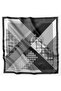 Black Gray Twill Silk Scarf - Nostalgia 8620-05 - 4