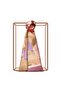 Patterned Silk Shawl - Brush Stroke Pattern - Beige