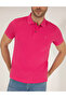 Pink Slim Fit 100% Cotton Buttoned Polo Collar Basic T-Shirt 50262660-Vr023 - 6