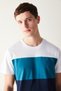 Men's Blue Block Multicolor Pajama Set - 4