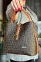 Medium Size Cotton Woven Strap Daily 4 Compartment Women's Shoulder Bag 2055 2101