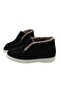 Genuine Leather Black Suede and Real Fur Inside Elastic Daily Comfortable Women's Boots - 5