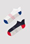 Mix Blue Basic 2 Pack Booties Socks