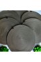 6 Pieces Anthracite Jute Placemats / American Service Lux Presentation Plate Coasters Deka Home - 2