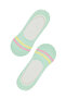 Girl's Colorful Striped 2-Piece Ballerina Socks - 3