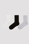Gray Basic 3-Piece Socks