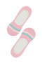 Girl's Colorful Striped 2-Piece Ballerina Socks - 2