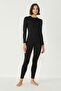 Women's Long Sleeve Crew Neck Thermal Suit 405152 / 409003 Black - 2