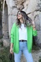 Pistachio Green Plain Cardigan