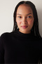 Half Turtleneck Black Soft Basic Top - 2