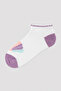 Girl's Neon Seashell Patterned 3-Piece Booties Socks - 2