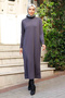 Women's Mercerized Collar Stone Detailed Frilly Knitwear Dress - 4