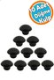 10 Pcs Button Furniture Kitchen Handle Drawer Cabinet Door Handle Handle Matte Black Metal Handle