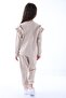 Daisy Embroidered Ruffled Shoulder Ribbed Cotton Girl's Top and Bottom Tracksuit Set - 5