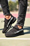 Black White Men's Skin Sneakers 0012SANTO - 5